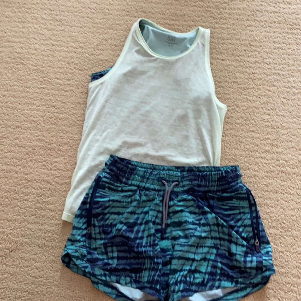 Athleta Girl tank and short set
